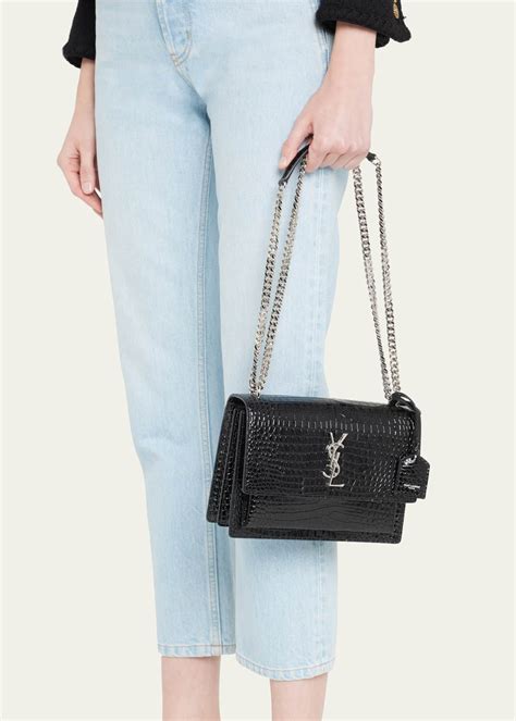 ysl sunset bag medium crocodile|saint laurent sunset crossbody bag.